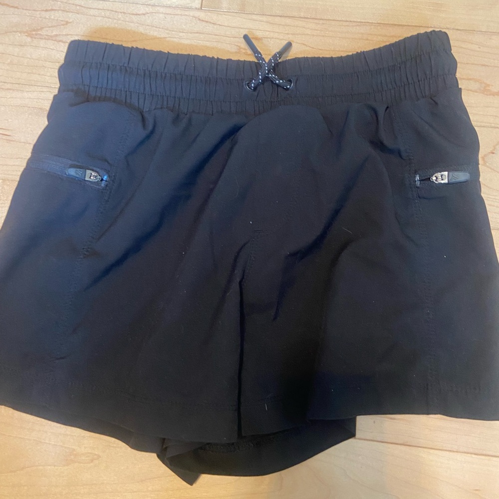 Black Athletic Shorts with Zipper Pockets